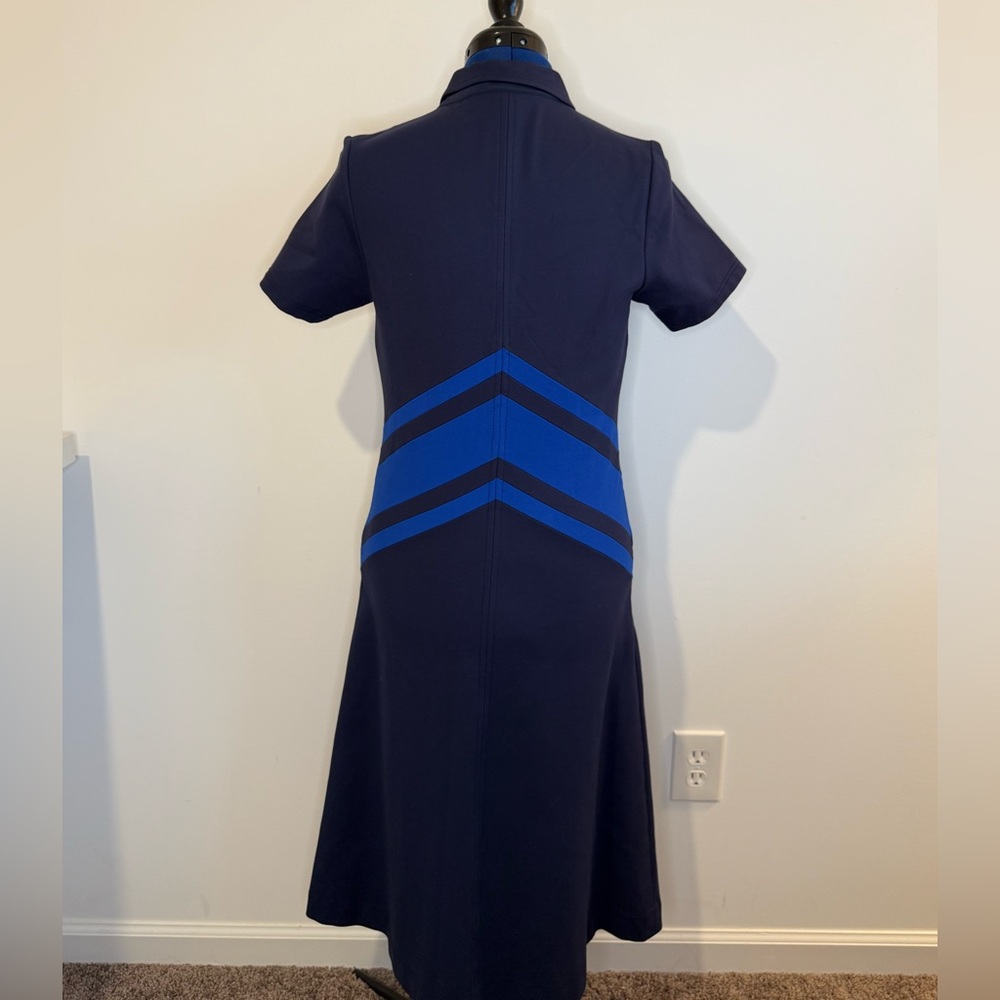 Navy Blue Chevron Dress - Picture 3 of 3